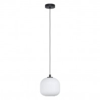 Eglo-Mantunalle H/L 1X40W & 3X40W E27 Pendant Light - BLK/OPAL